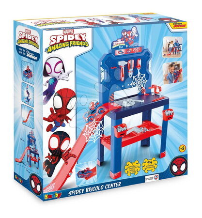 Dziecięcy warsztat roboczy - Warsztat roboczy z samochodzikiem Spidey Bricolo Workbench Marvel Smoby - 7