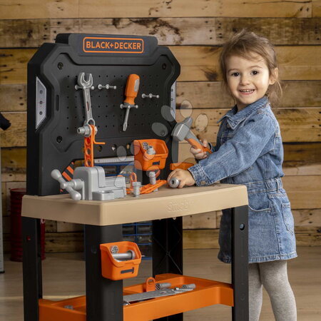 Taller infantil con herramientas  - Mesa de trabajo con tornillo Black&Decker Bricolo Workbench Smoby