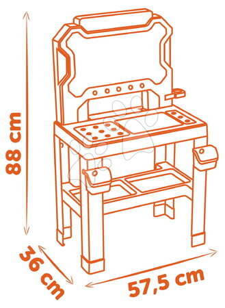 Pracovní dětská dílna - Pracovní dílna se svěrákem Black&Decker Bricolo Workbench Smoby - 6