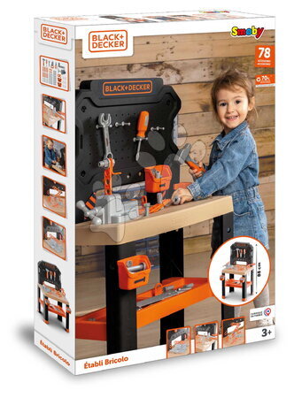 Pracovní dětská dílna - Pracovní dílna se svěrákem Black&Decker Bricolo Workbench Smoby - 7