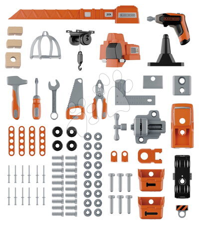 Werkbank und Werkzeuge für Kinder - Werkbank mit mechanischem Bohrer Bricolo Builder Black&Decker Smoby_1