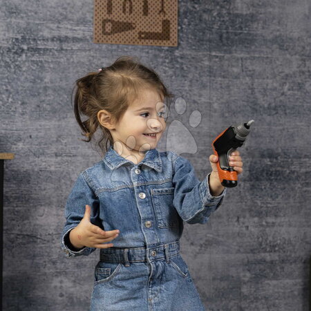 Pracovní dětská dílna - Pracovní dílna s mechanickým jeřábem Bricolo Builder Black&Decker Smoby - 5
