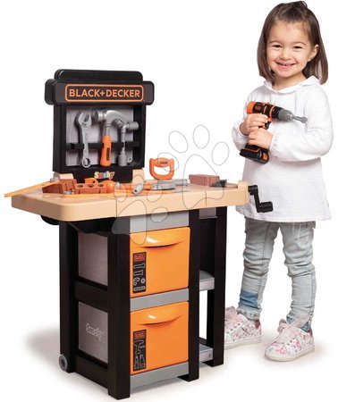 Detská dielňa a nástroje - Pracovná dielňa Open Bricolo Workbench Black&Decker Smoby_1