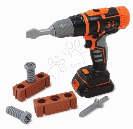 Werkzeuge und Instrumente - Mechanická vŕtačka s nadstavcami Black&Decker Mechanical Drill Smoby