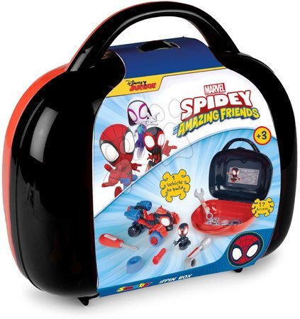 Detská dielňa a nástroje - Kufrík s rozoberateľnou štvorkolkou Spidey Box Spin Marvel Smoby_1