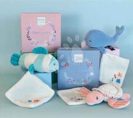 Juguetes para achuchar y dormir - Ballena de peluche para abrazar Whale Blue Doudou et Compagnie - 4