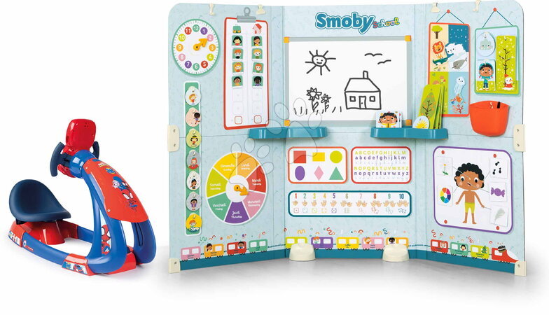 Smoby - Set Trenažér a Škola pro předškoláky Spidey V8 Driver Marvel Smoby