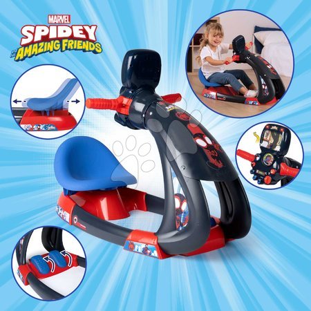 3-6 lat - Trenażer Spidey Spin V8 Driver Marvel Smoby - 1