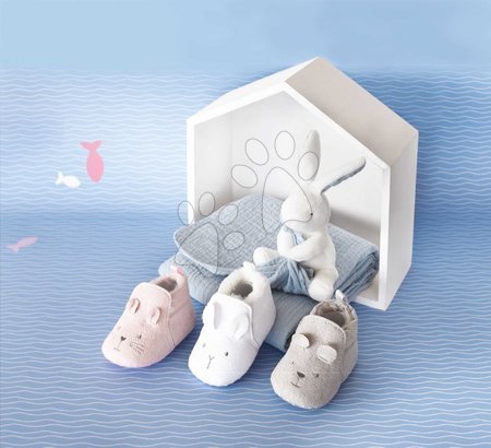 Ubranka dziecięce - Pierwsze skarpetki dla niemowlaka Baby Socks Grey Doudou et Compagnie - 2