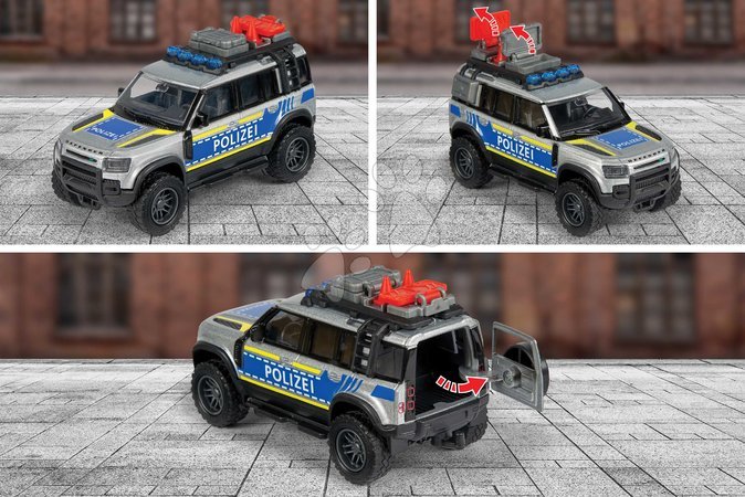 Spielzeugautos - Polizeiauto Land Rover Defender 90 Police Majorette - 6