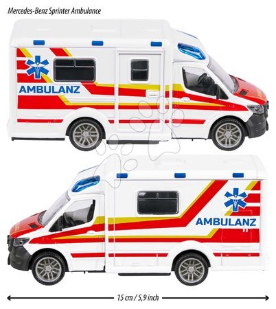 Spielzeugautos - Mercedes-Benz Sprinter Spielzeug-Sanitätswagen Majorette - 2