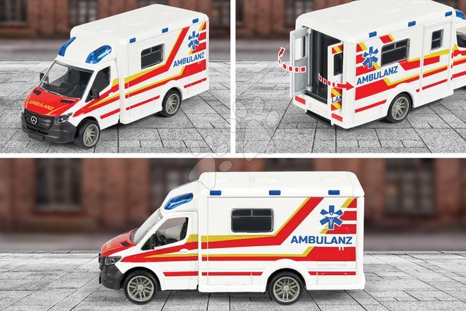 Spielzeugautos - Mercedes-Benz Sprinter Spielzeug-Sanitätswagen Majorette - 5