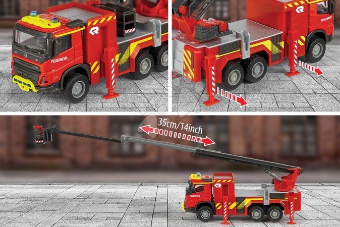 Feuerwehrautos - Spielzeug-Feuerwehrauto Volvo FMX Majorette - 5