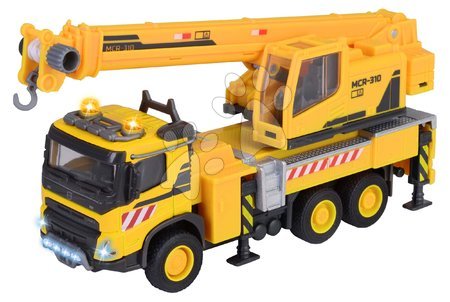 Játék építőgépek - Építőipari játékautó daruval Volvo Truck Crane Majorette