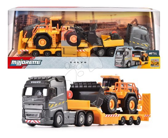 Baumaschinen - LKW Volvo FH16 mit Radlader von Majorette - 4