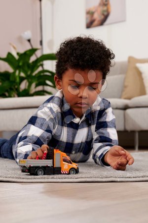 Baumaschinen - Ein Spielzeugauto mit Ladeplattform Mercedes-Benz Sprinter Platform Majorette - 8