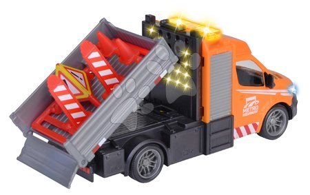 Baumaschinen - Ein Spielzeugauto mit Ladeplattform Mercedes-Benz Sprinter Platform Majorette - 1