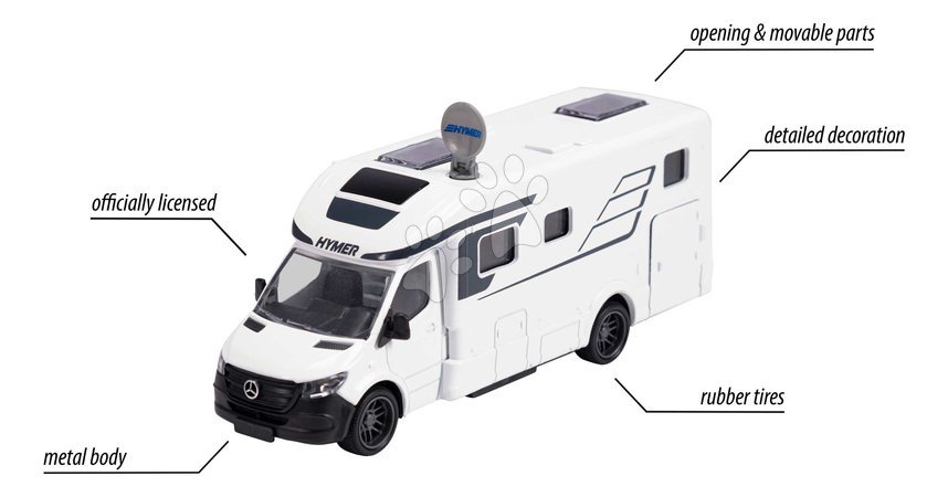 Spielzeugautos - Spielzeugauto-Wohnwagen Hymer B-Class Majorette - 3