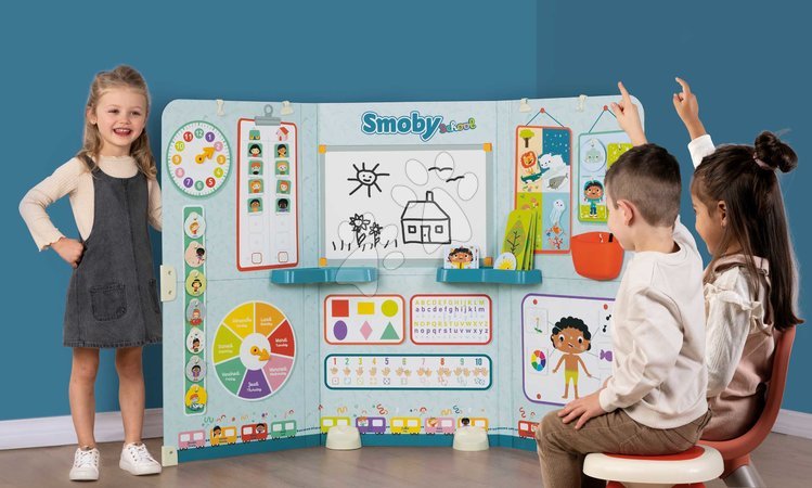 Schultafel - Schule mit Klasse für Vorschulkinder beidseitige Schule Smoby - 3