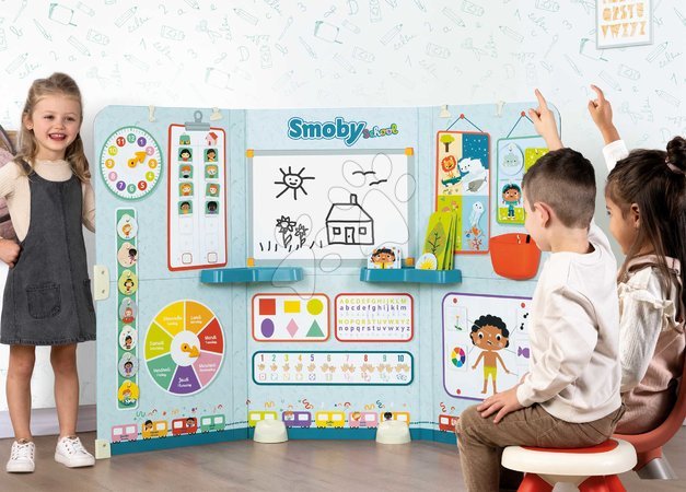 Schultafel - Schule mit Klasse für Vorschulkinder beidseitige Schule Smoby - 7