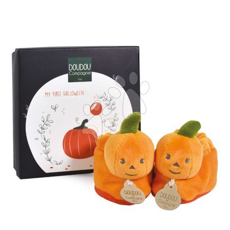 Ubranka dziecięce - Kapcie dla niemowląt Tekvica Booties Moje Pierwsze Halloween Doudou et Compagnie - 3