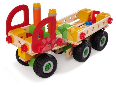 Fa építőjátékok - Fa építőjáték teherautó Constructor Trucks Eichhorn