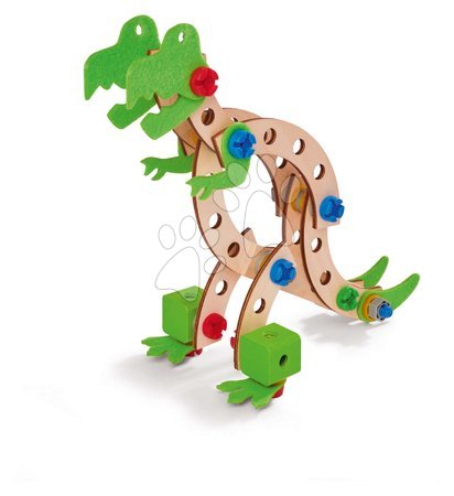 Lesene igrače - Lesene kocke Dinosaurus Constructor Eichhorn