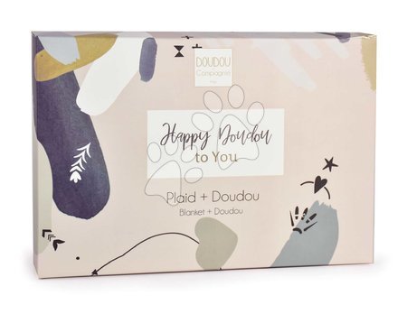 Detské deky - Deka pre najmenších so zajačikom na maznanie Happy Wild Doudou et Compagnie - 3