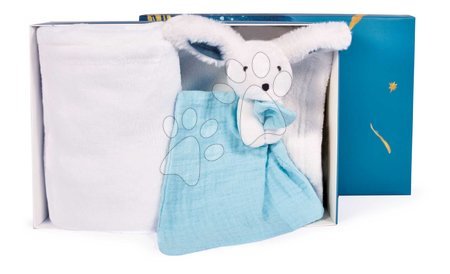Kocyki dla dzieci - Kocyk dla najmłodszych z króliczkiem do przytulania Happy Pop Doudou et Compagnie - 1