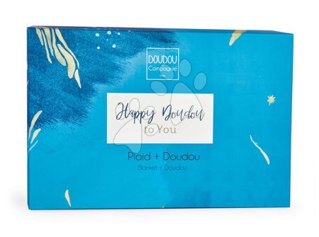 Kocyki dla dzieci - Kocyk dla najmłodszych z króliczkiem do przytulania Happy Pop Doudou et Compagnie - 2