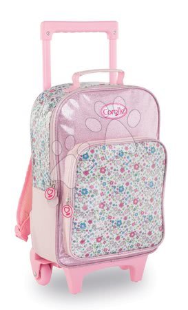 Školské tašky a batohy - Batoh s kolieskami Flowers Les Bagages Corolle kvetinkový 26*14*41 cm