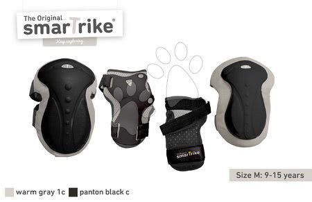 Detské chrániče - Chrániče Safety Gear set M smarTrike na kolená a zápästia z ergonomického plastu čierne od 9 rokov_1