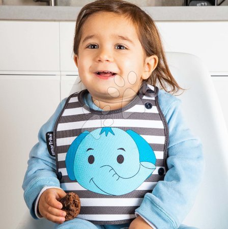 De 0 a 3 meses - Podbradník pre deti a držiak na fľašku Slon Baby Bib & Bottle Holder toTs-smarTrike_1