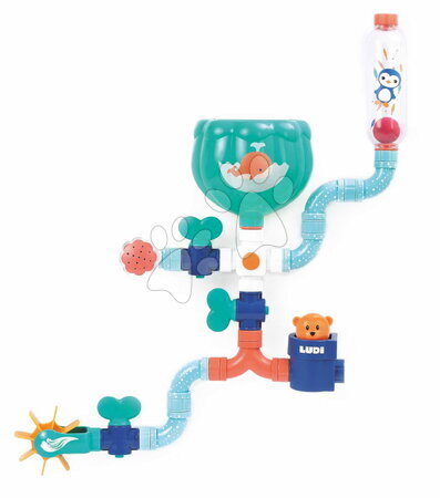 Играчки за вана - Vodný mlynček do vane Medvedík Water Circuit Ludi_1