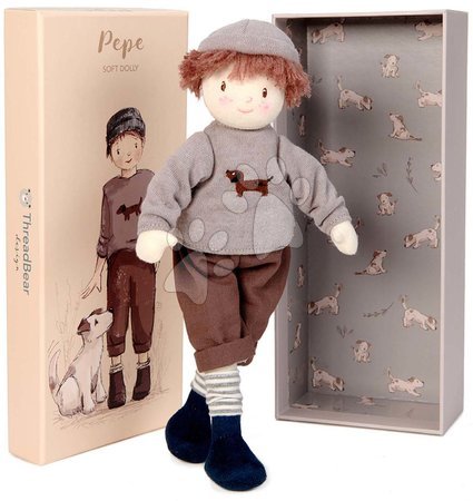 ThreadBear design - Păpușă de cârpă Pepe Rag Doll ThreadBear din bumbac fin moale în ambalaj cadou_1