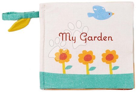ThreadBear design - Carte textilă My Garden Activity Book ThreadBear animăluțe în grădină din bumbac 100% fin de la 0 luni