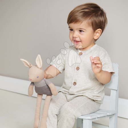 Punčke in dojenčki za deklice - Pleteni zajček Baby Threads Taupe Bunny ThreadBear _1