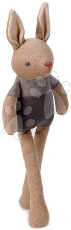 ThreadBear design - Bábika pletená zajačik Baby Threads Taupe Bunny ThreadBear 35 cm hnedý z jemnej mäkkej bavlny od 0 mes