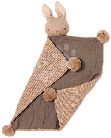 Hračky do postieľky  - Zajačik pletený na maznanie Baby Threads Taupe Bunny Comforter ThreadBear 