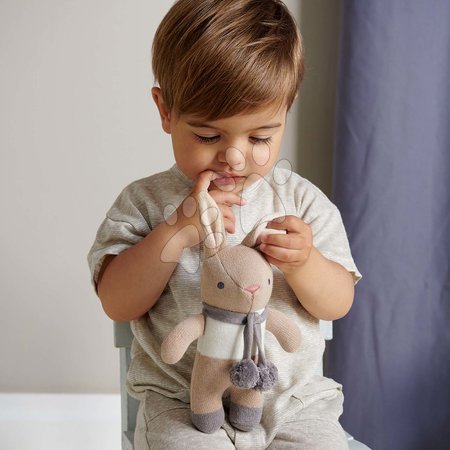 Hadrové panenky - Panenky pletené zajíčci Baby Threads Taupe Bunny Gift Set ThreadBear - 8