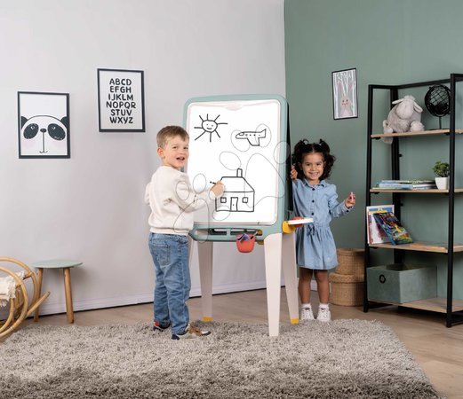 Rutschen-Sets - Set Rutsche und Tafel für Kreide und Magnete XS Slide Green Life Smoby - 15