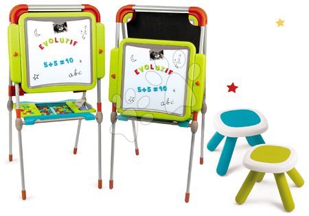 Activity Abc - Komplet tabla za risanje in magnetki Evolutiv Board Smoby nastavljiva dvostranska