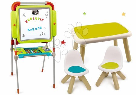 Table in klopi kompleti - Komplet tabla za risanje in magnetki Evolutiv Board Smoby nastavljiva dvostranska