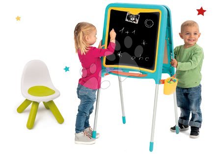 Kreativne in didaktične igrače - Komplet tabla za risanje in magnetki Metal Board Smoby dvostranska