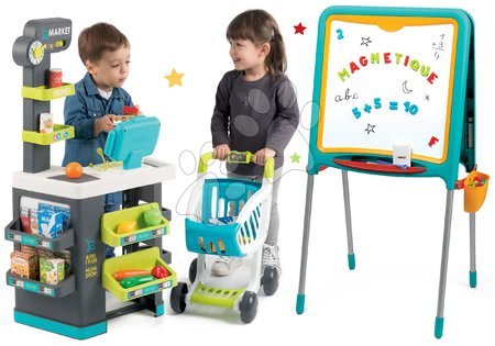 Activity Abc - Set tabuľa na kreslenie a magnetky Metal Board Smoby obojstranná