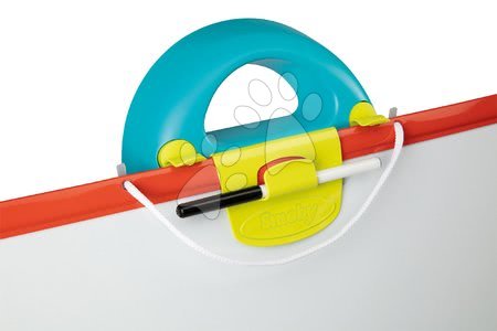 Kreative und didaktische Spielzeuge - Doppelseitige Schultafel Activity Plastic Board Smoby 2in1 magnetisch für Marker und Kreide und 7 Zubehörteile_1