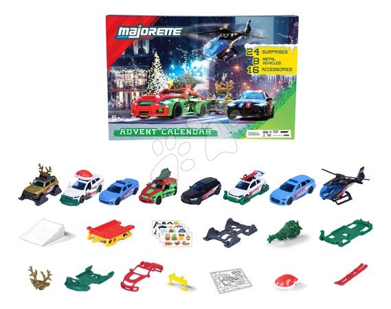 Modelle - Adventný kalendár s 8 autíčkami Advent Calendar Majorette - 2