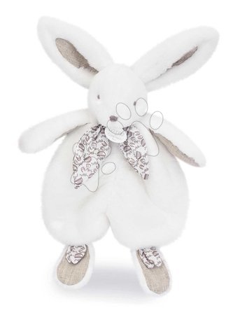 Jucării pentru bebeluși de la producătorul Doudou et Compagnie - Iepuraș de pluș de alint Bunny Comforter White Doudou et Compagnie