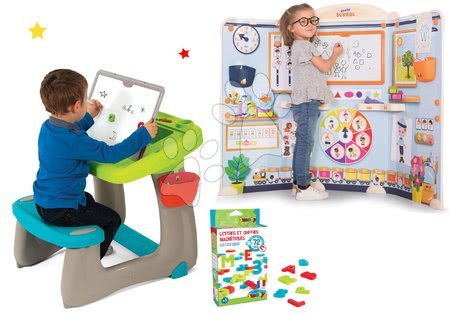 Tablice i ławki w zestawie - Stół do rysowania i magnesów Little Pupils Desk Smoby