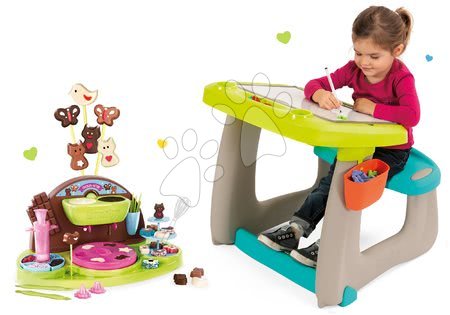 Tabule a lavice sety - Set lavica na kreslenie a magnetky Little Pupils Desk Smoby